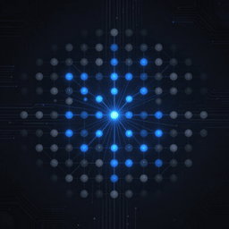 Ultra-sparse mixture of experts neural network visualization representing Qwen3-Coder-Next architecture