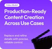 MiniMax H3 promotional card reading 'Production-Ready Content Creation Across Use Cases — Replace and refine details with precise, reliable control'