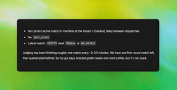 A whimsical dark-mode illustration of small creatures appearing in chat output