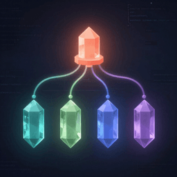 Conceptual illustration of an orchestrator agent coordinating four specialized worker agents across separate context windows