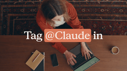 Illustration of Claude Tag working as a collaborative AI teammate within a team workspace