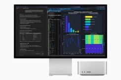 A Mac Studio display showing LM Studio running a local model alongside MATLAB