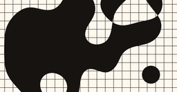 Abstract black organic shapes over a cream grid — the official cover art for Thinking Machines' Inkling model