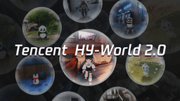 HY-World 2.0 teaser showing 3D world generation from text and image inputs